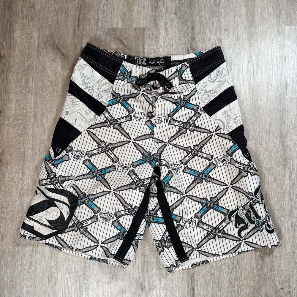 Mens Shane Bonifay Signature Series Board Shorts by Liquid Force Size 34 Y2K